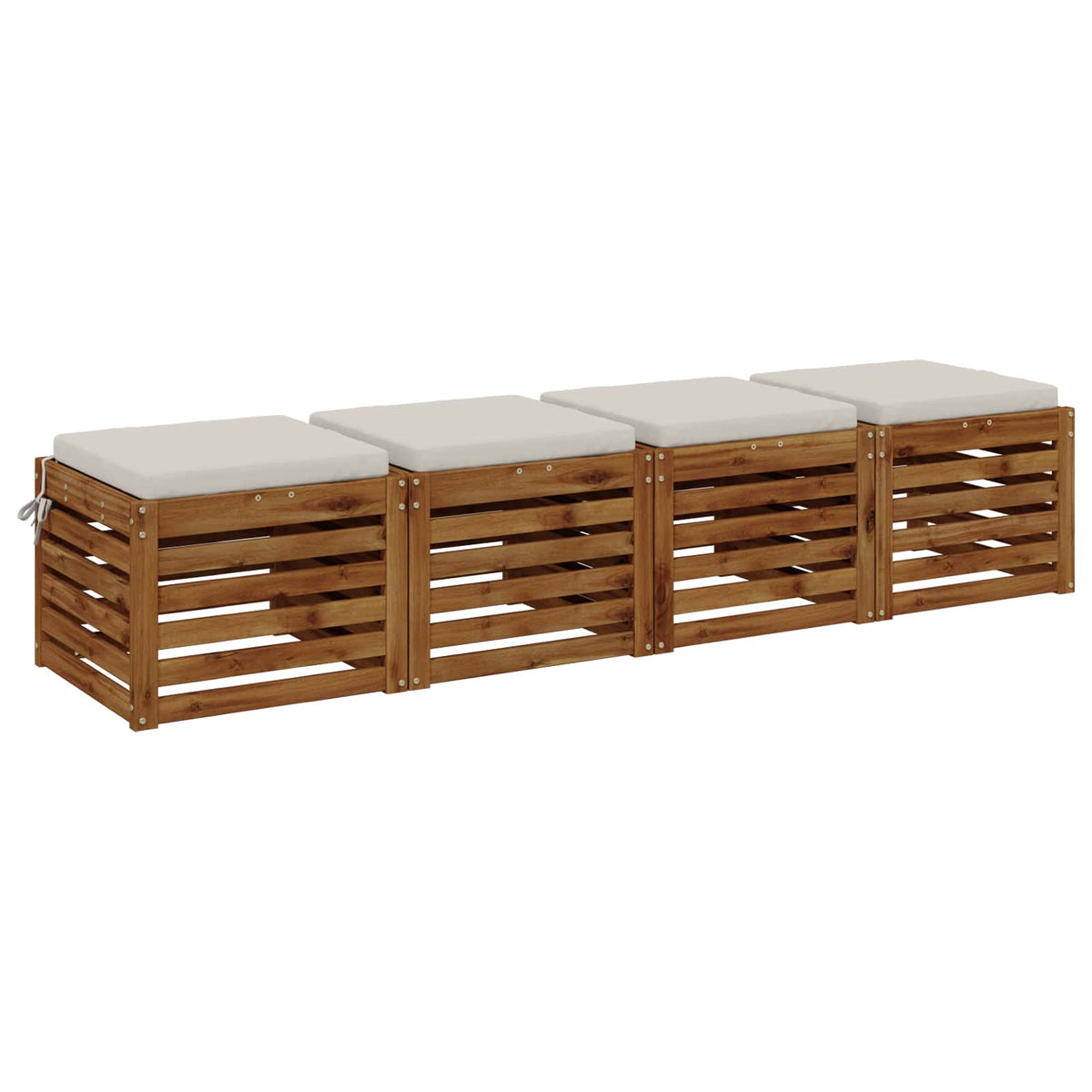 4-Piece Seat Cushions SOEST 4 pcs 100% Polyester White