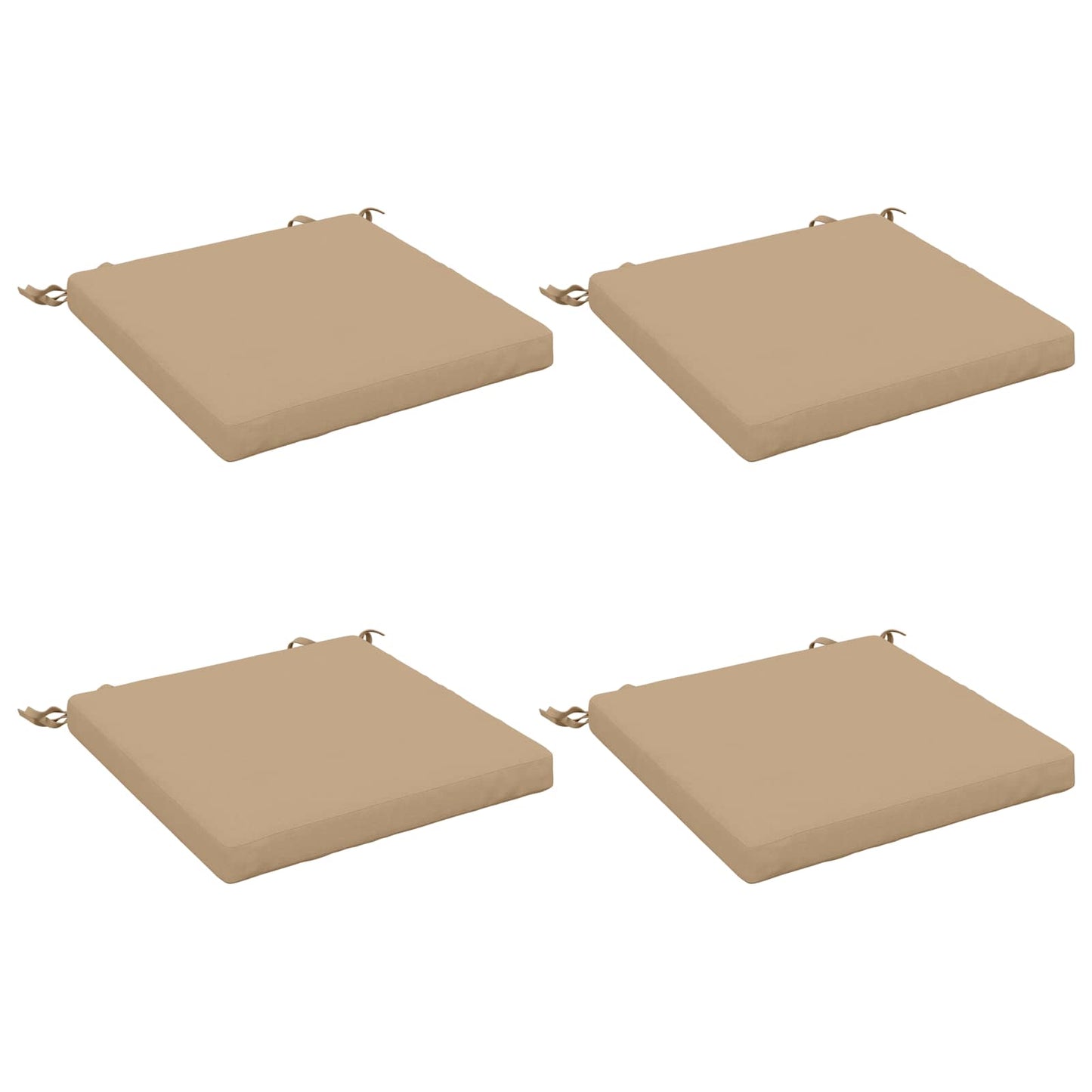 4-Piece Seat Cushions SOEST 4 pcs 100% Polyester Sand