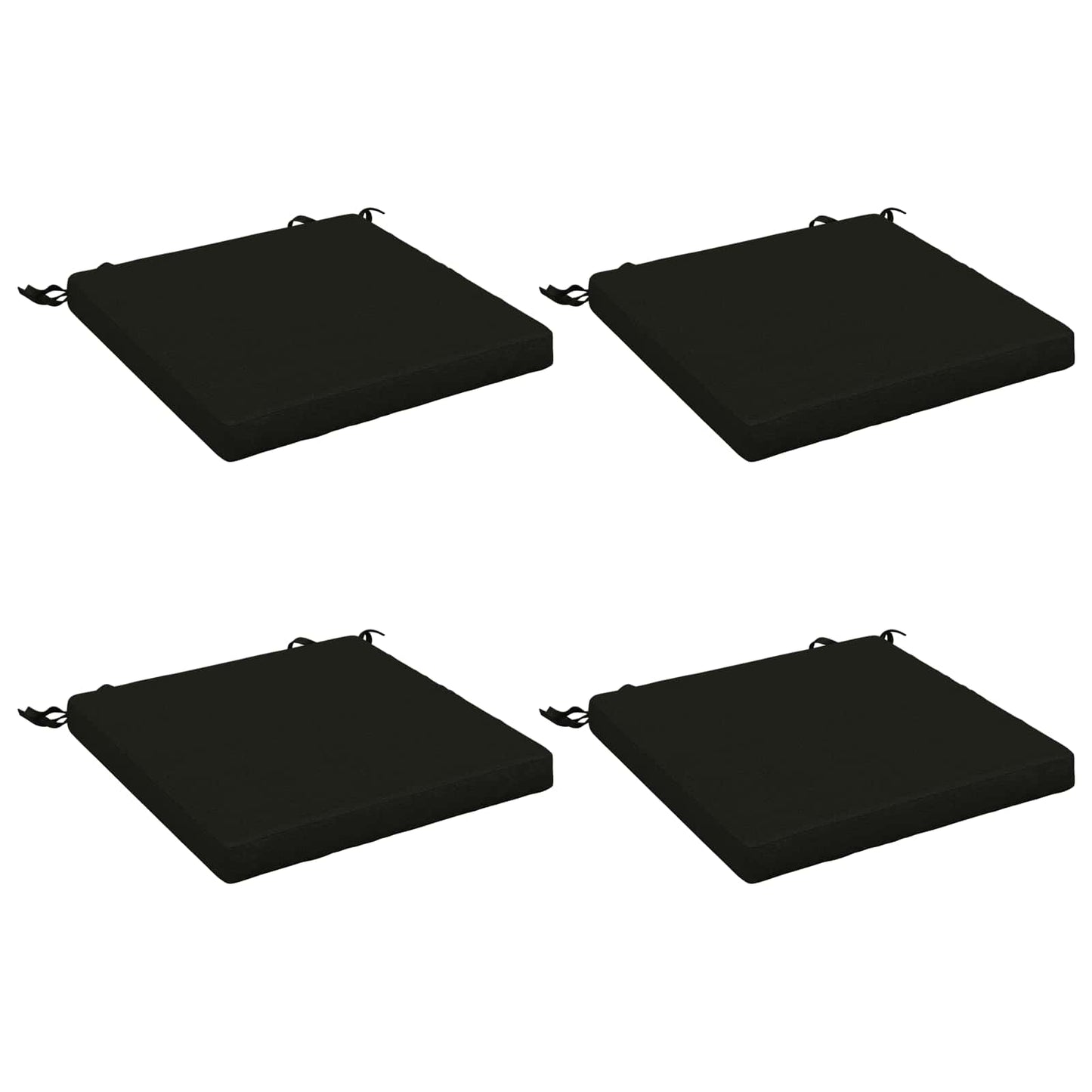 4-Piece Seat Cushions SOEST 4 pcs 100% Polyester Black