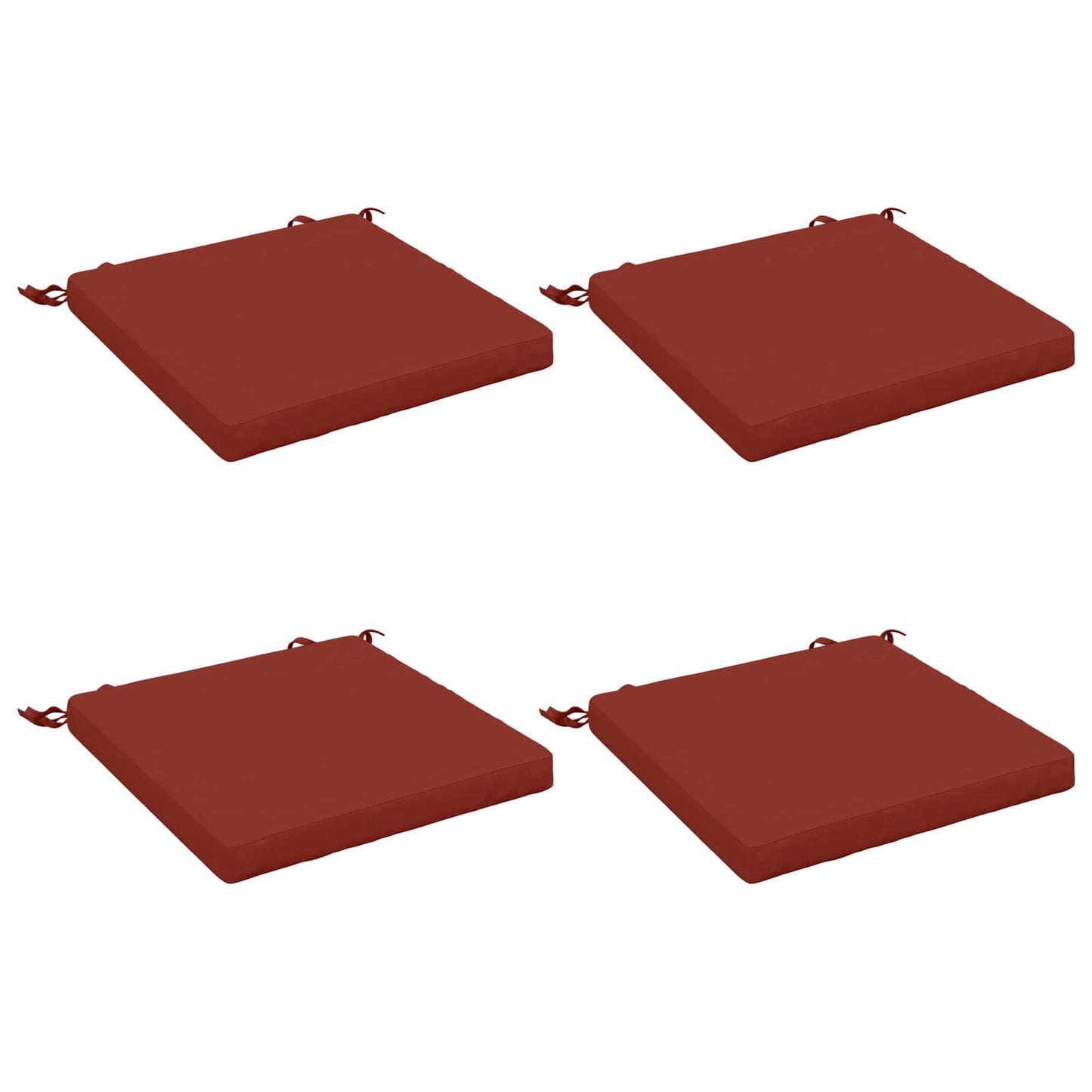 4-Piece Seat Cushions SOEST 4 pcs 100% Polyester Red