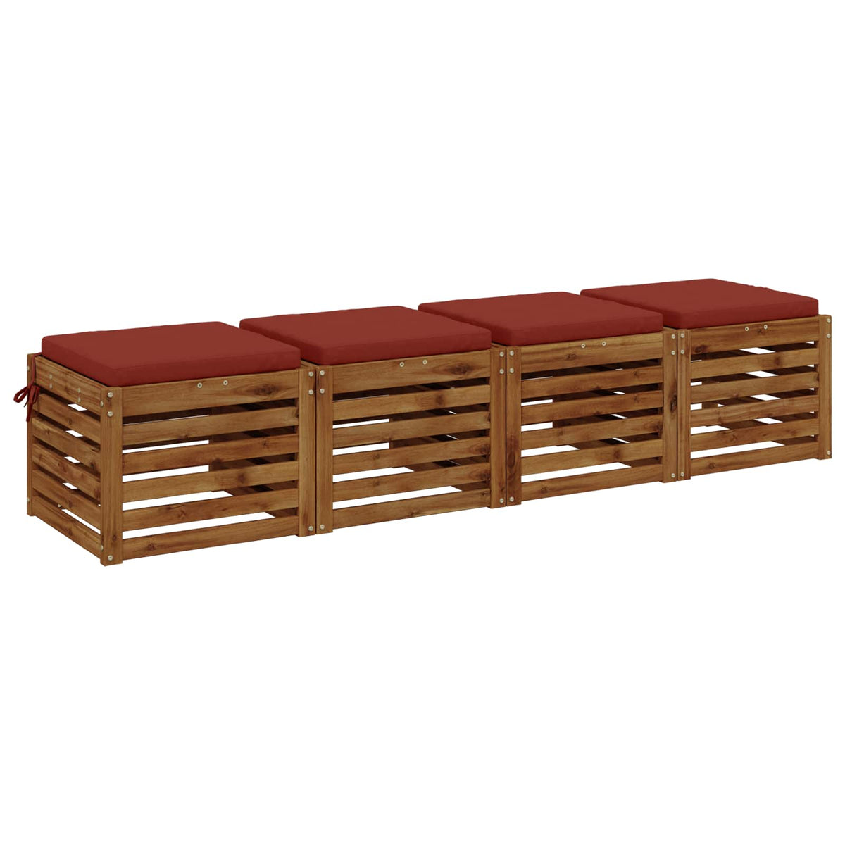 4-Piece Seat Cushions SOEST 4 pcs 100% Polyester Red