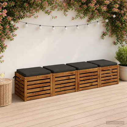 4-Piece Seat Cushions SOEST 4 pcs 100% Polyester Anthracite