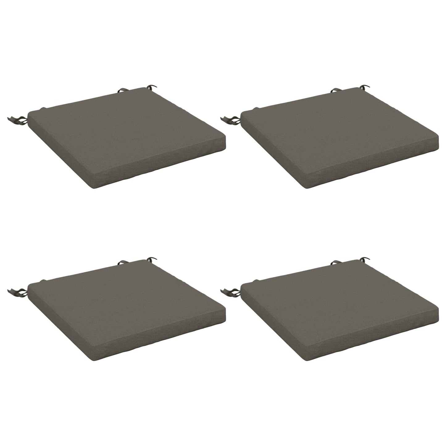 4-Piece Seat Cushions SOEST 4 pcs 100% Polyester Grey