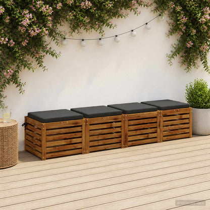 4-Piece Seat Cushions SOEST 4 pcs 100% Polyester Anthracite