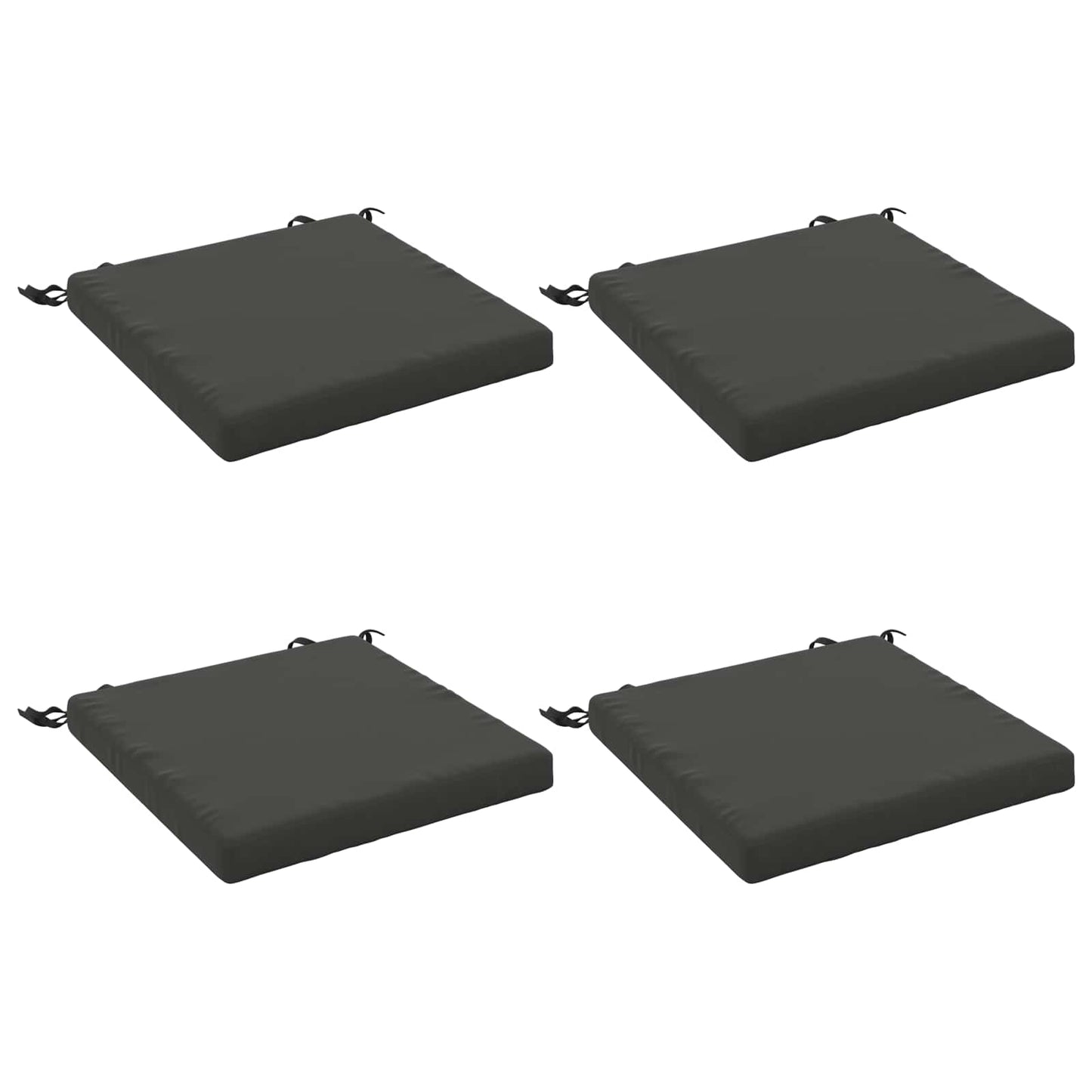 4-Piece Seat Cushions SOEST 4 pcs 100% Polyester Anthracite