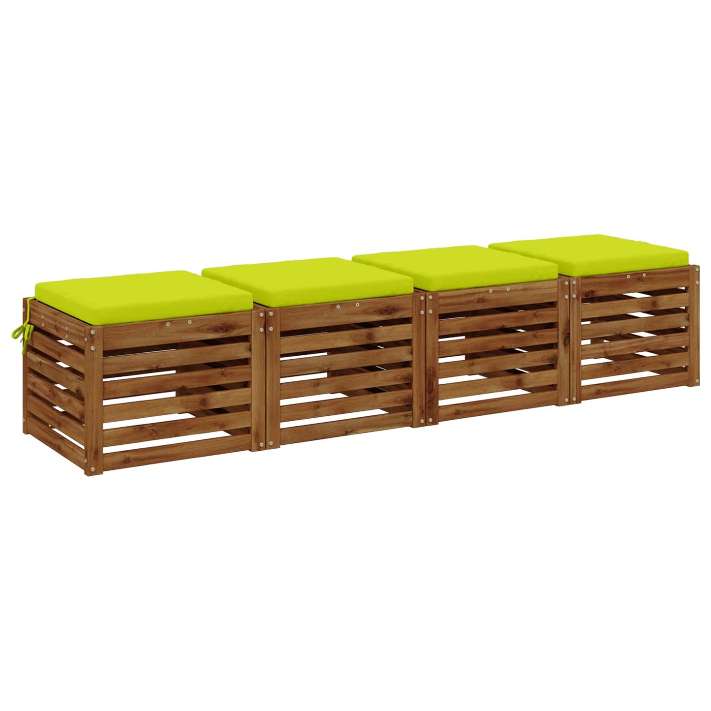 4-Piece Seat Cushions SOEST 4 pcs 100% Polyester Bright Green
