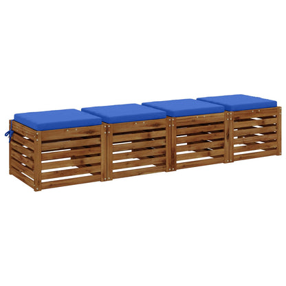 4-Piece Seat Cushions SOEST 4 pcs 100% Polyester Royal Blue
