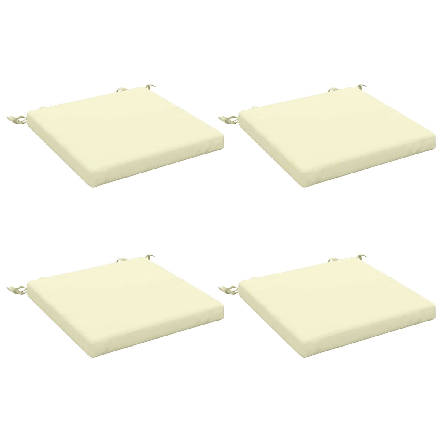 4-Piece Seat Cushions SOEST 4 pcs 100% Polyester Cream