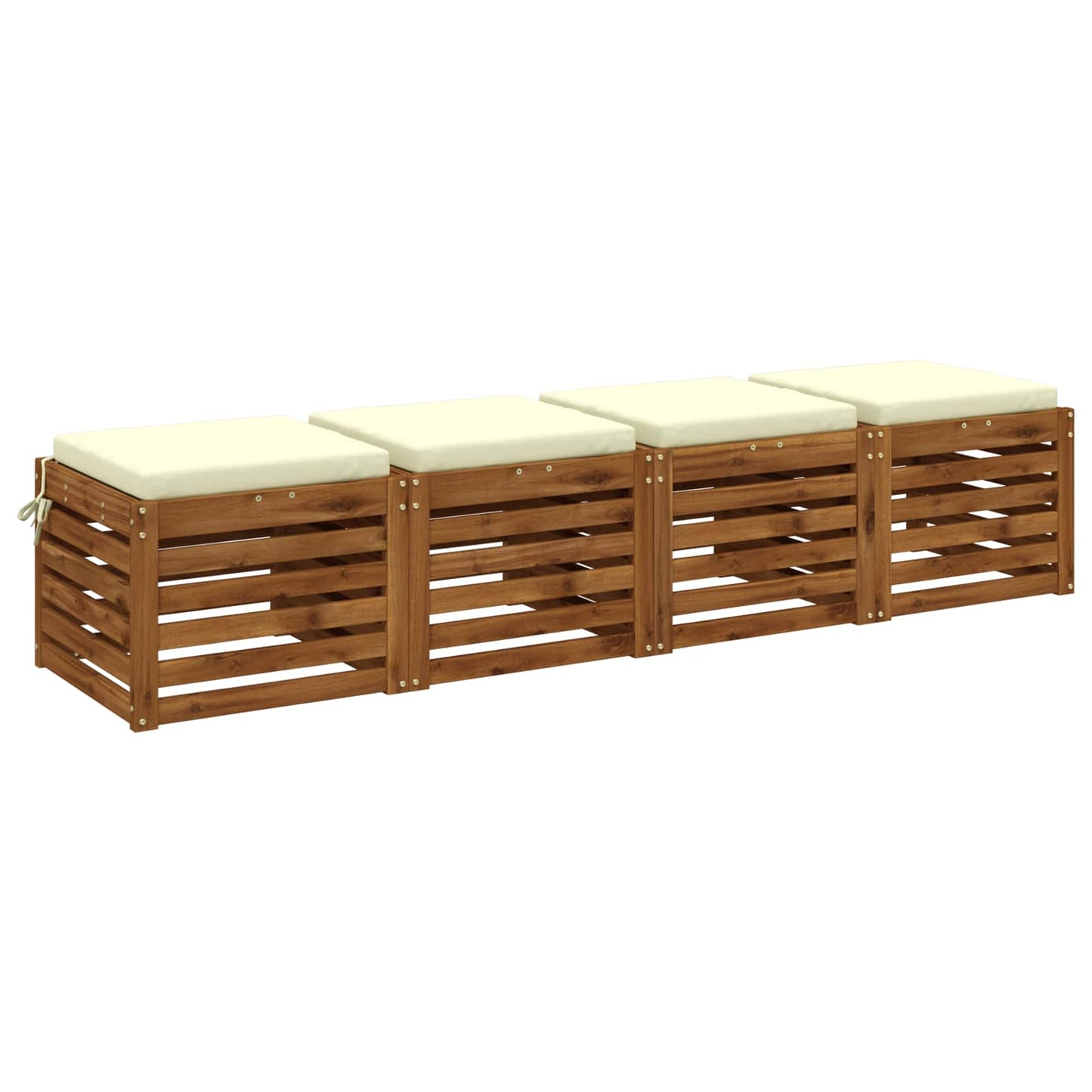 4-Piece Seat Cushions SOEST 4 pcs 100% Polyester Cream