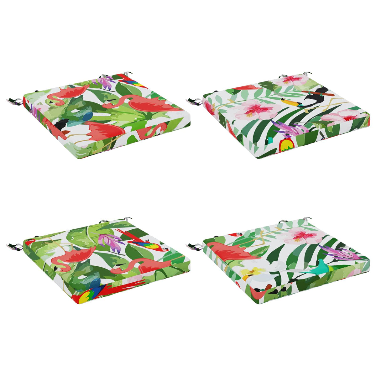 4-Piece Seat Cushions SOEST 4 pcs 100% Polyester Multicolour