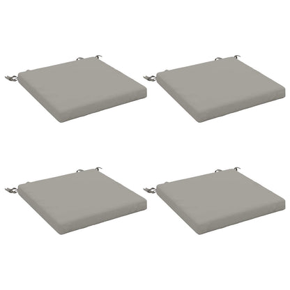 4-Piece Seat Cushions SOEST 4 pcs 100% Polyester Grey