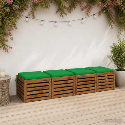 4-Piece Seat Cushions SOEST 4 pcs 100% Polyester Green
