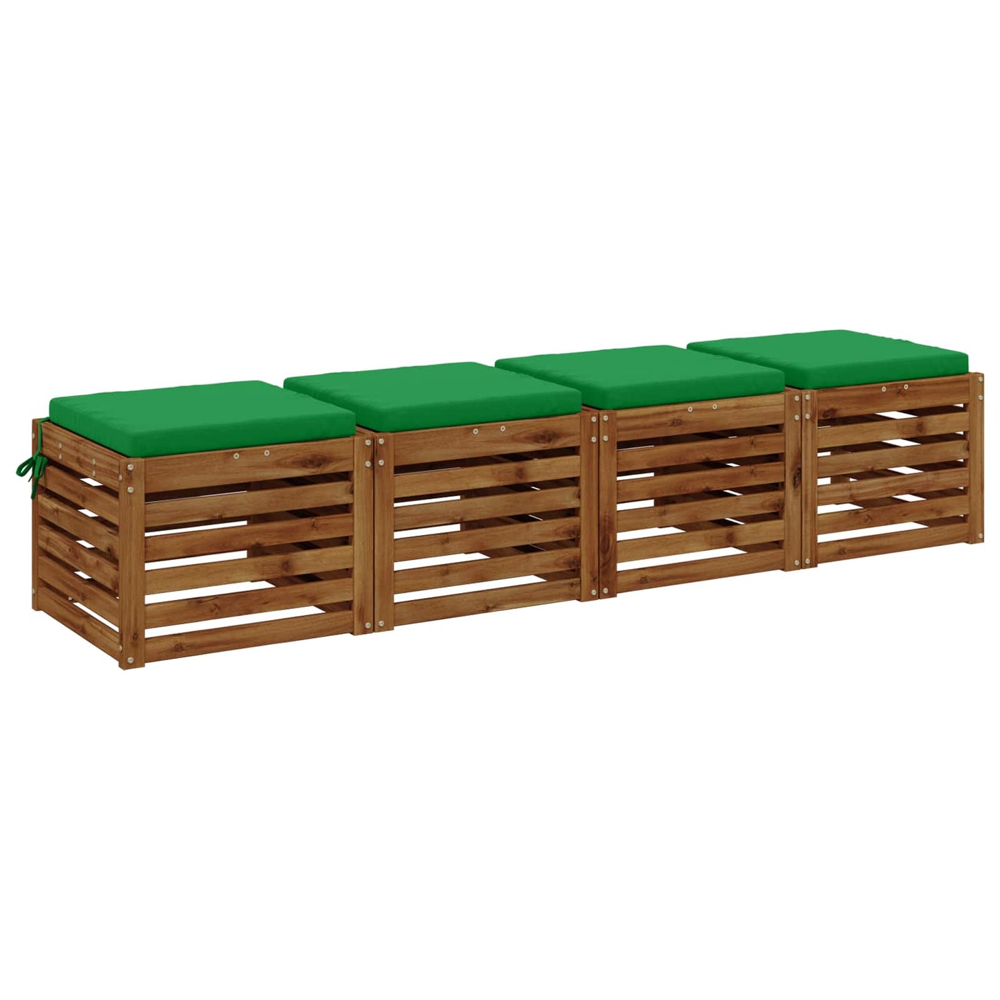 4-Piece Seat Cushions SOEST 4 pcs 100% Polyester Green