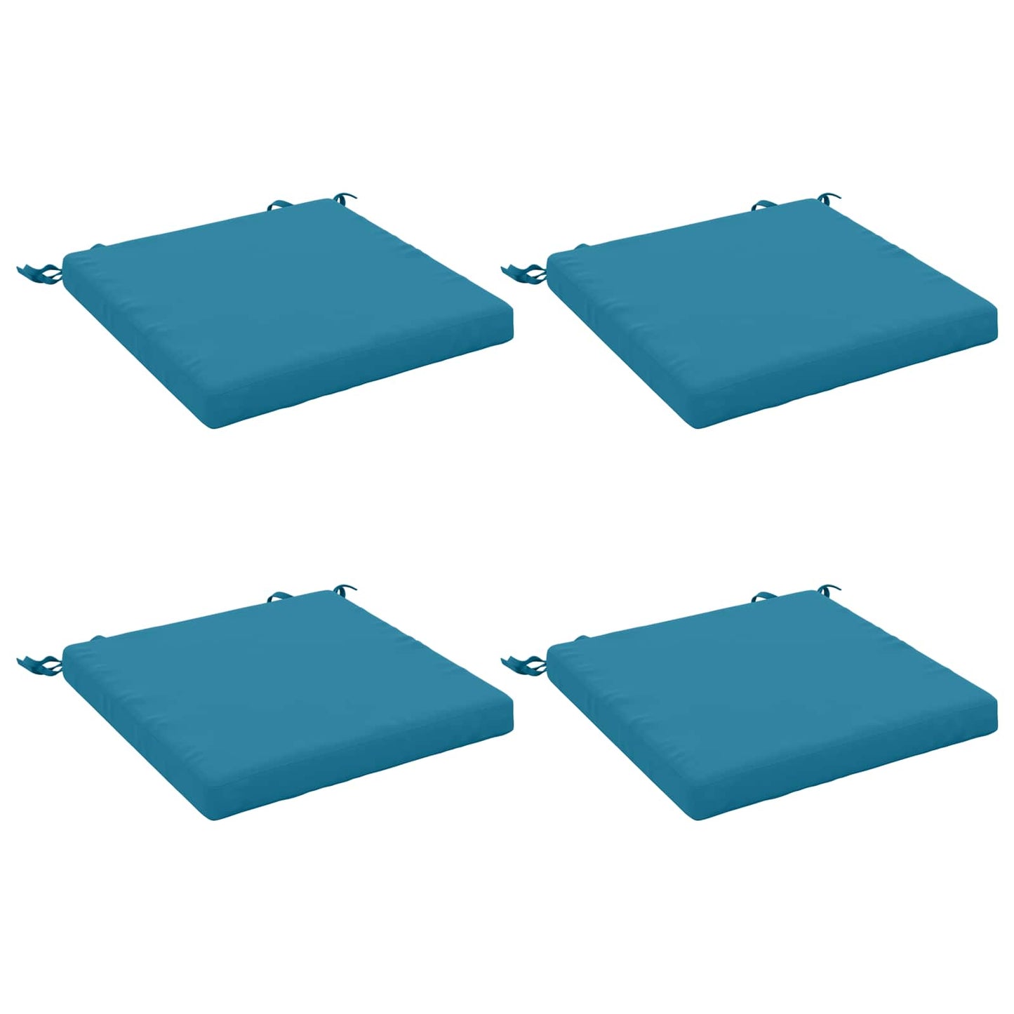 4-Piece Seat Cushions SOEST 4 pcs 100% Polyester Light Blue