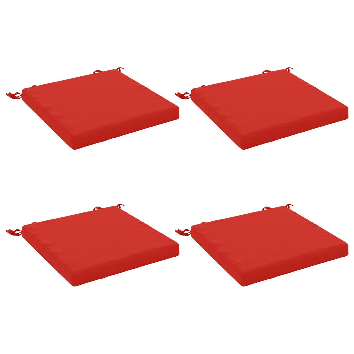 4-Piece Seat Cushions SOEST 4 pcs 100% Polyester Red