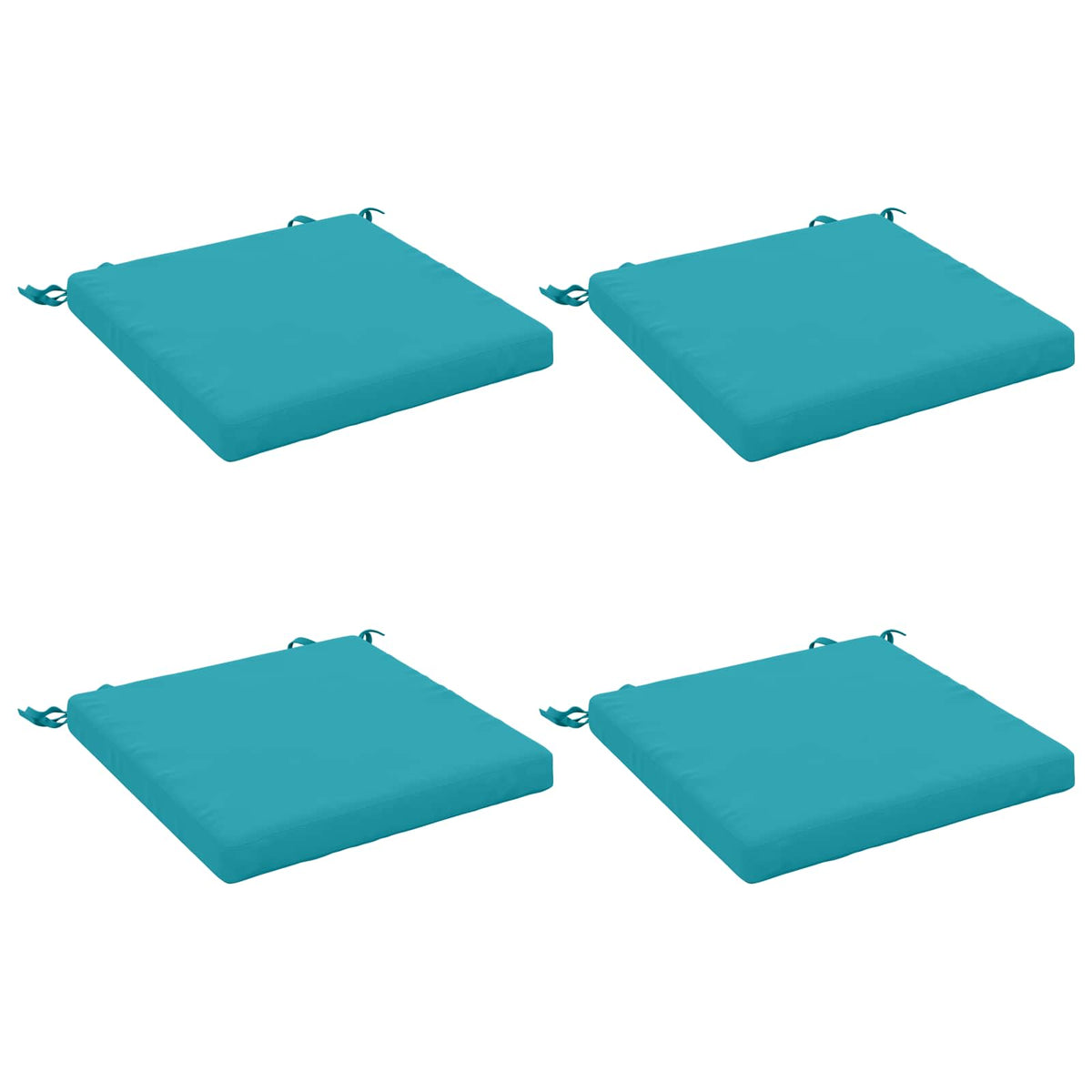4-Piece Seat Cushions SOEST 4 pcs 100% Polyester Turquoise