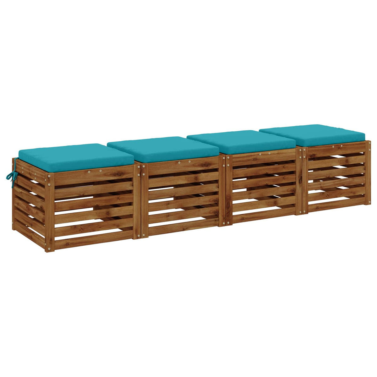 4-Piece Seat Cushions SOEST 4 pcs 100% Polyester Turquoise