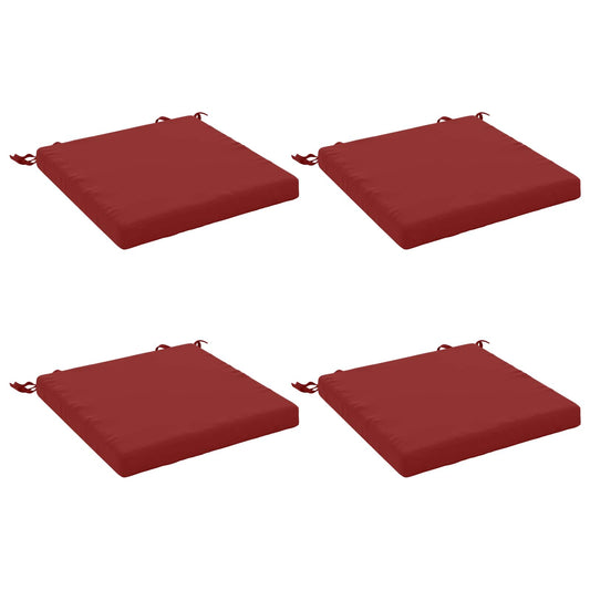 4-Piece Seat Cushions SOEST 4 pcs 100% Polyester Wine Red