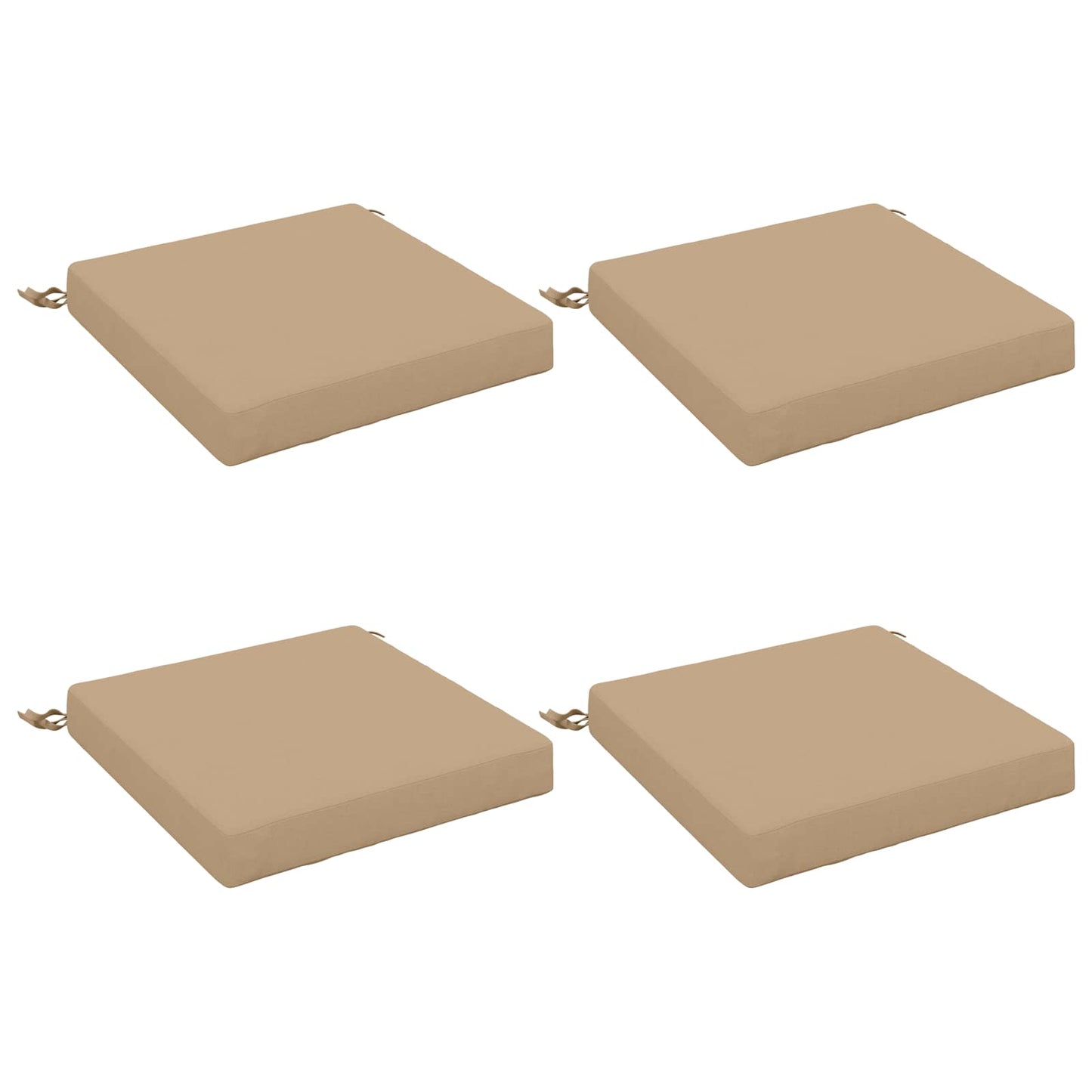 4-Piece Seat Cushions SOEST 4 pcs 100% Polyester Sand