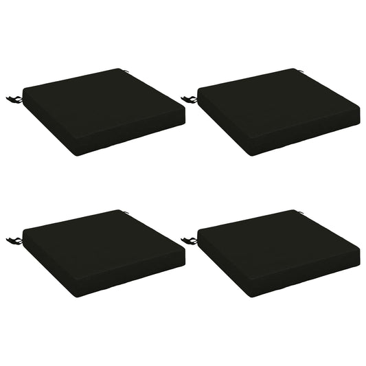 4-Piece Seat Cushions SOEST 4 pcs 100% Polyester Black