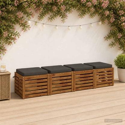 4-Piece Seat Cushions SOEST 4 pcs 100% Polyester Anthracite