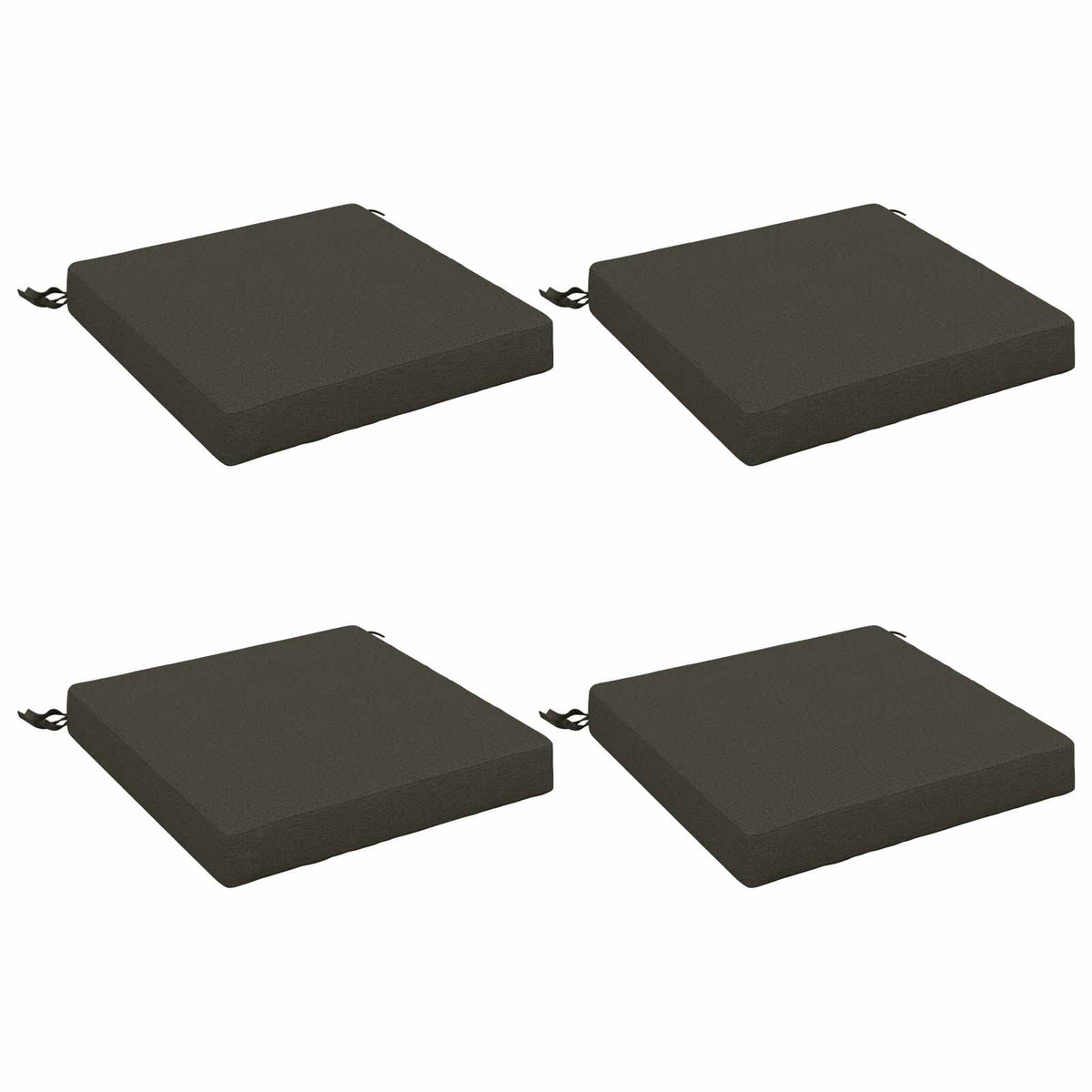 4-Piece Seat Cushions SOEST 4 pcs 100% Polyester Anthracite