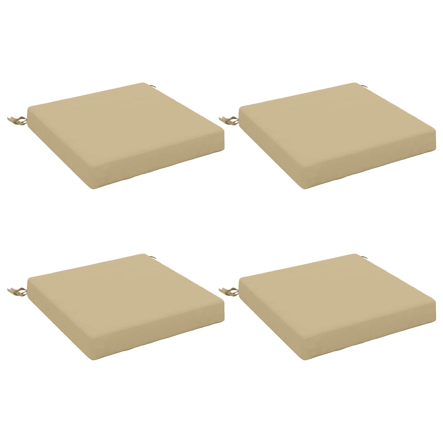 4-Piece Seat Cushions SOEST 4 pcs 100% Polyester Beige