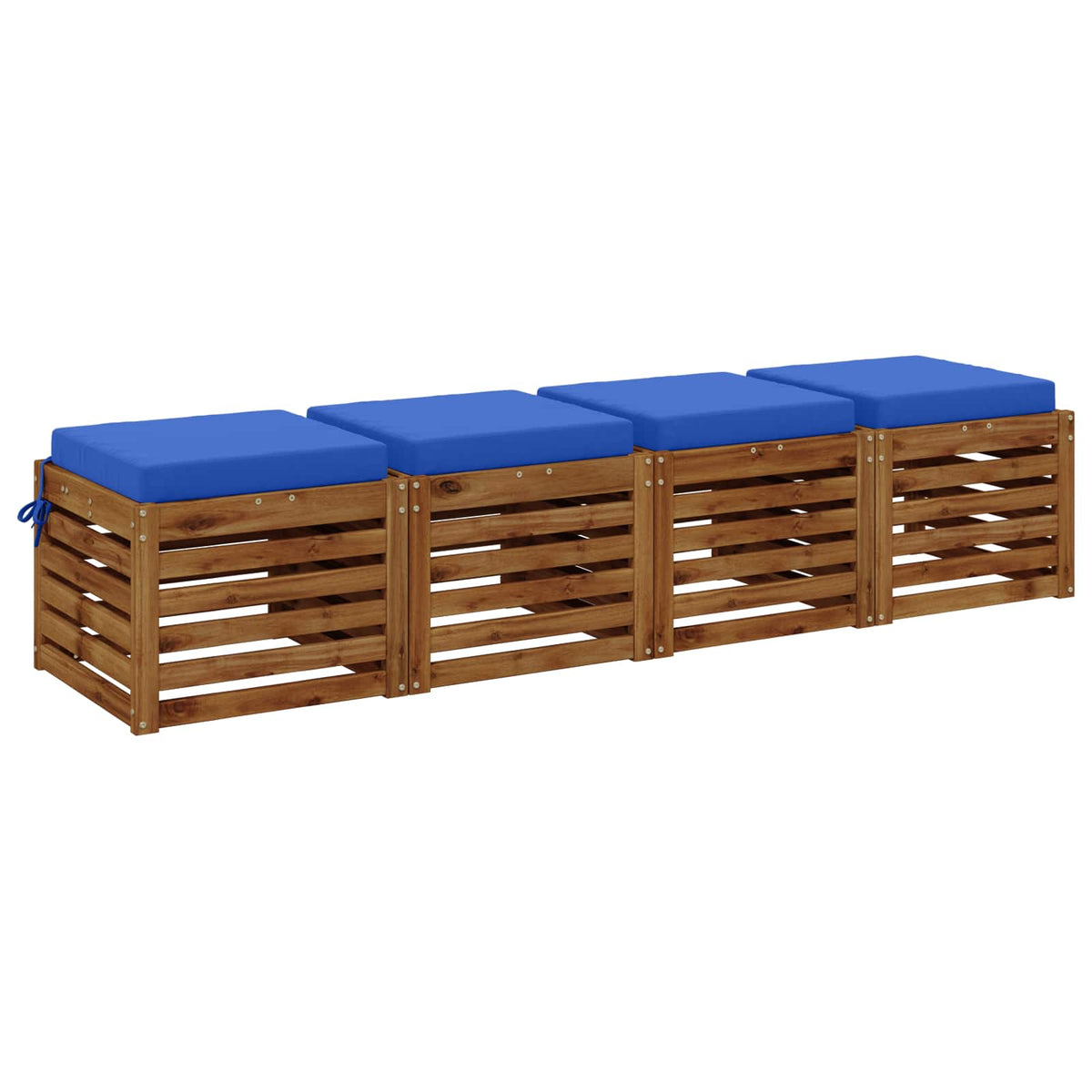 4-Piece Seat Cushions SOEST 4 pcs 100% Polyester Royal Blue