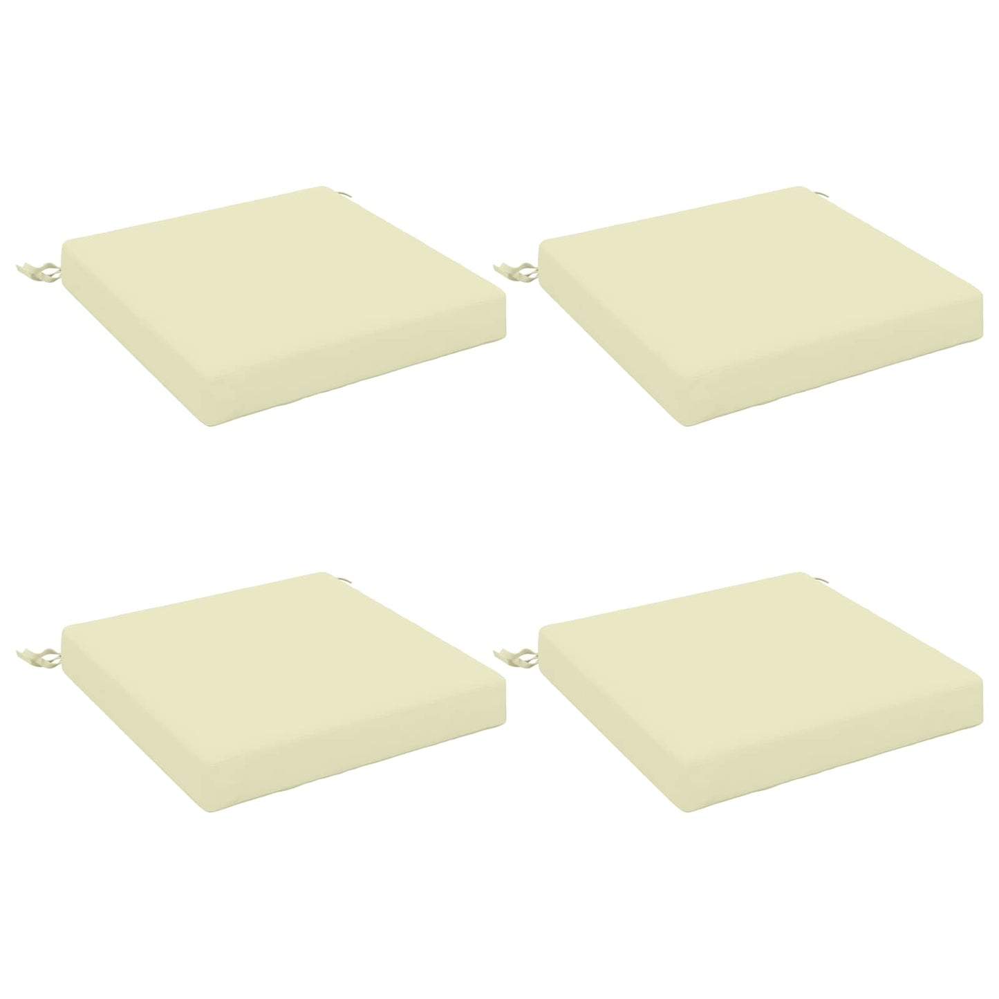 4-Piece Seat Cushions SOEST 4 pcs 100% Polyester Cream