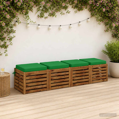 4-Piece Seat Cushions SOEST 4 pcs 100% Polyester Green