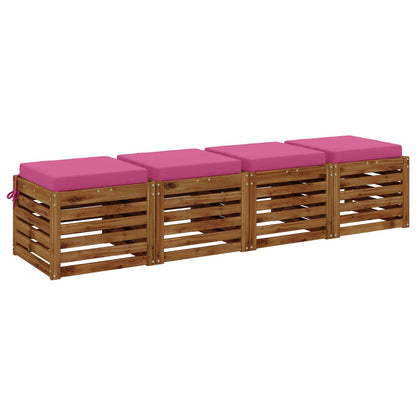 4-Piece Seat Cushions SOEST 4 pcs 100% Polyester Pink