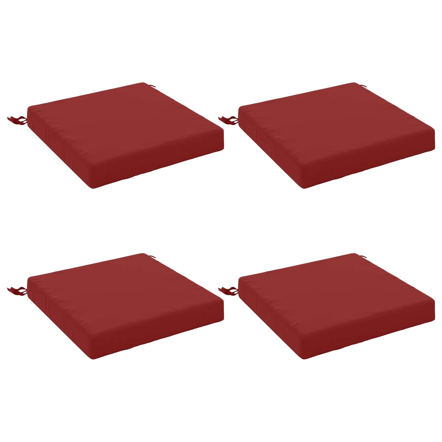 4-Piece Seat Cushions SOEST 4 pcs 100% Polyester Wine Red