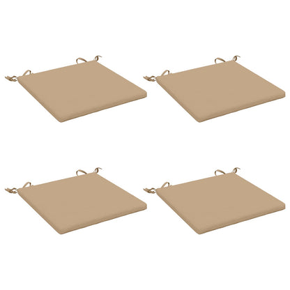 4-Piece Seat Cushions SOEST 4 pcs 100% Polyester Sand