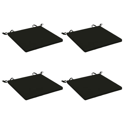 4-Piece Seat Cushions SOEST 4 pcs 100% Polyester Black