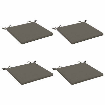 4-Piece Seat Cushions SOEST 4 pcs 100% Polyester Grey