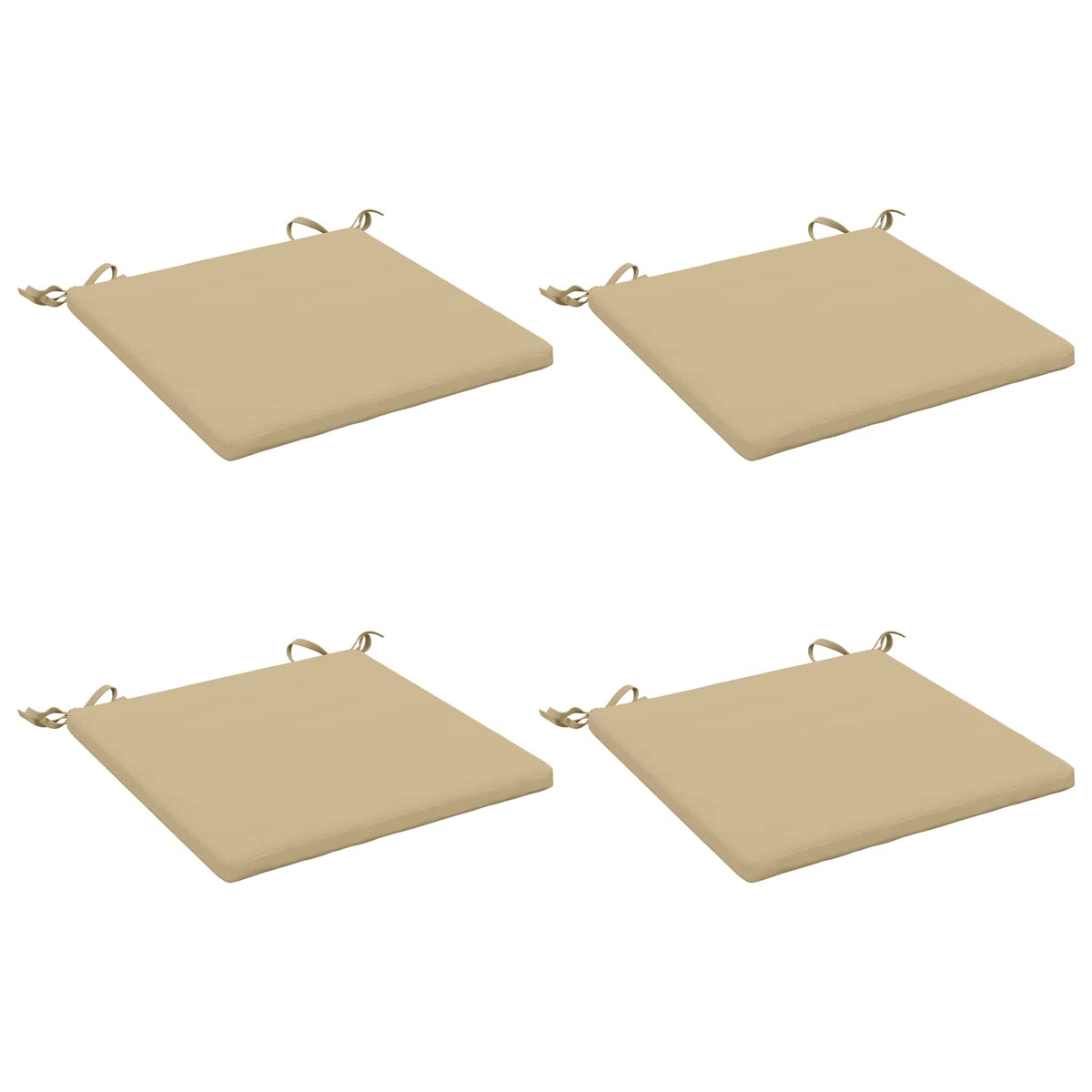 4-Piece Seat Cushions SOEST 4 pcs 100% Polyester Beige