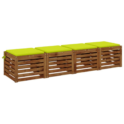 4-Piece Seat Cushions SOEST 4 pcs 100% Polyester Bright Green