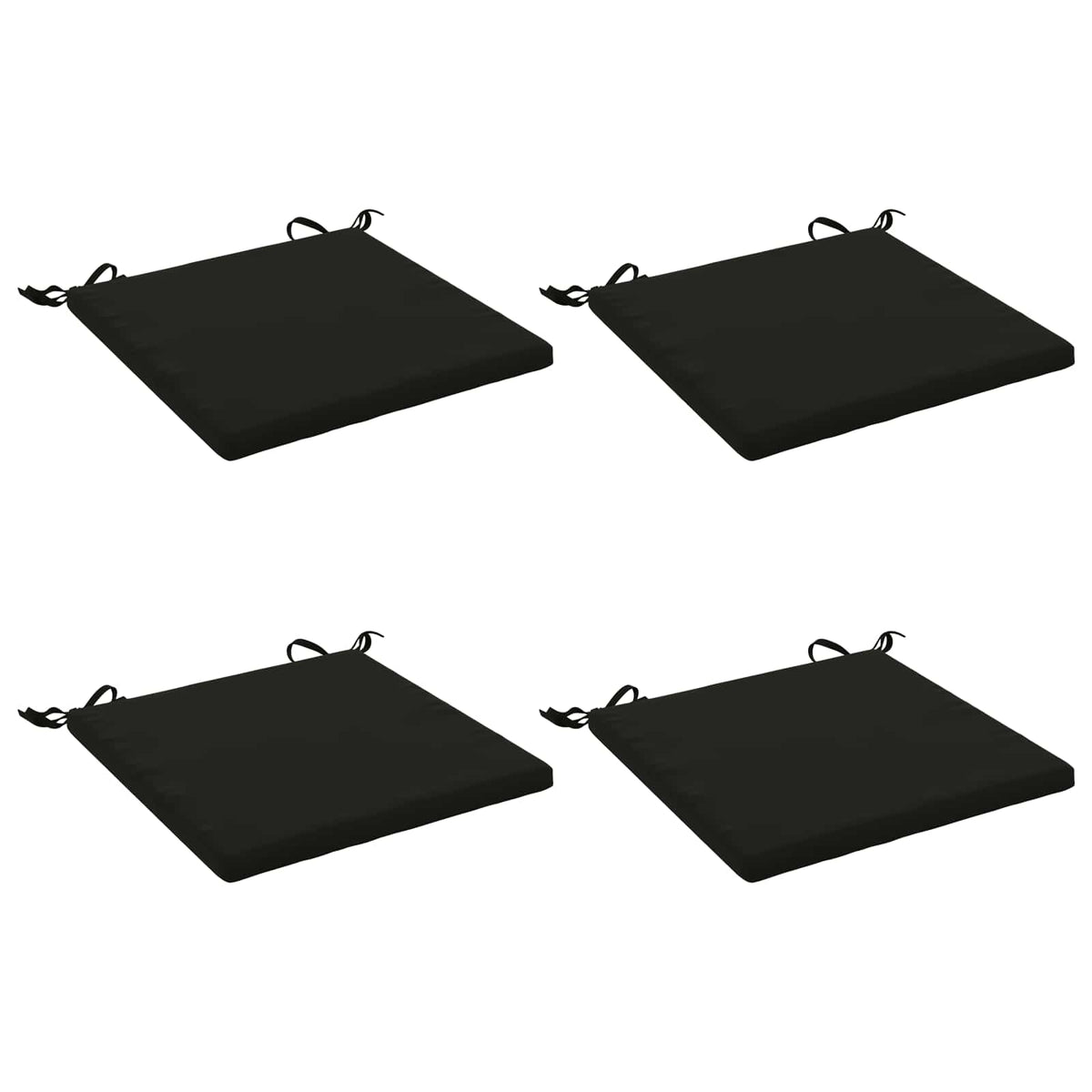 4-Piece Seat Cushions SOEST 4 pcs 100% Polyester Black