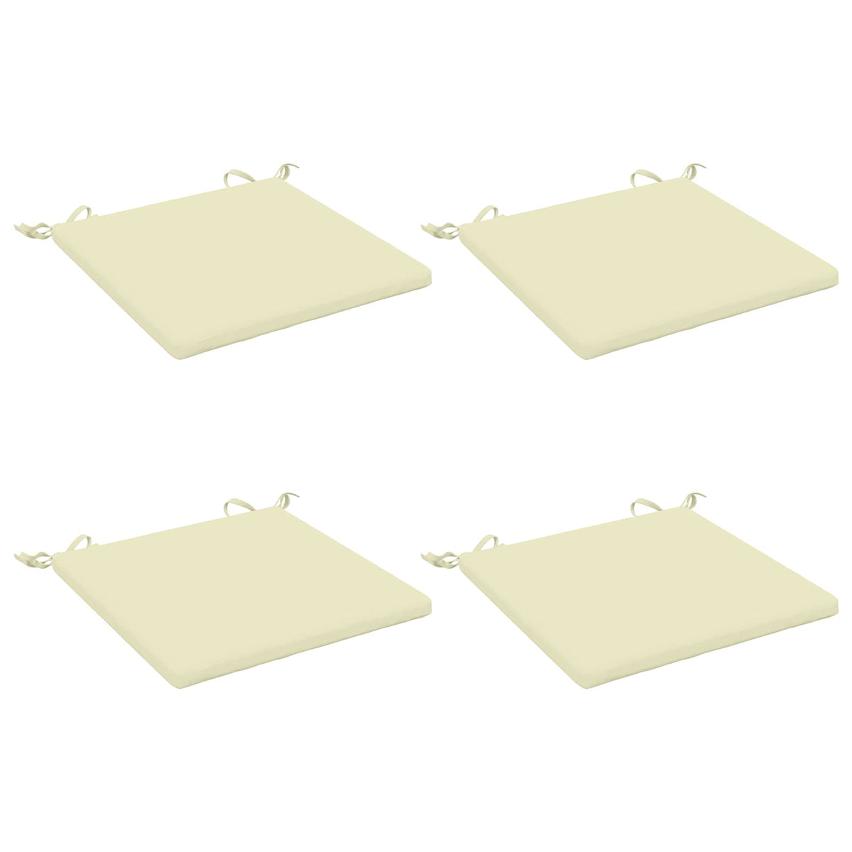 4-Piece Seat Cushions SOEST 4 pcs 100% Polyester Cream