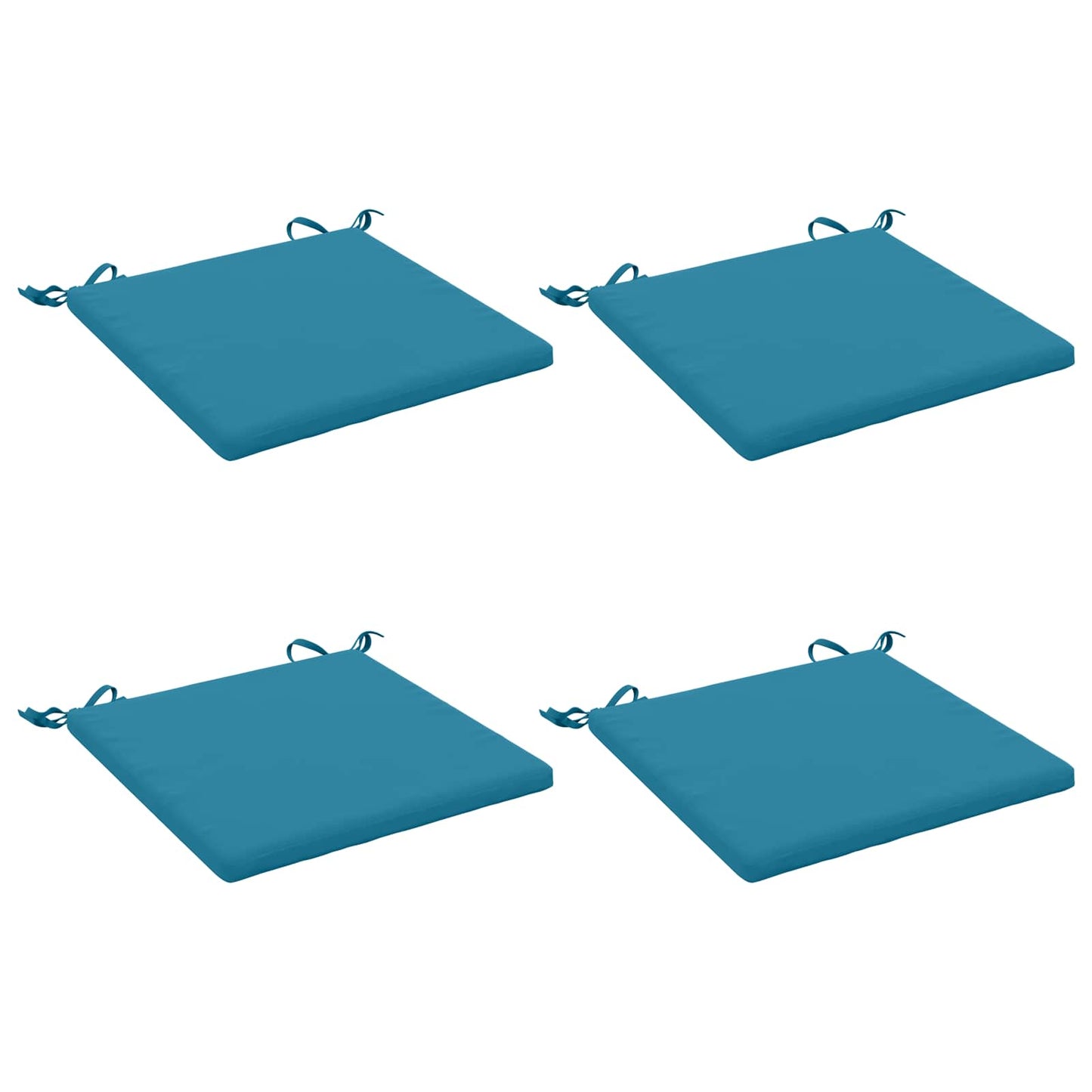 4-Piece Seat Cushions SOEST 4 pcs 100% Polyester Light Blue