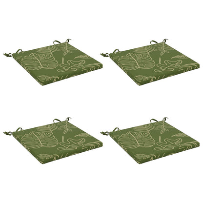 4-Piece Seat Cushions SOEST 4 pcs 100% Polyester Leaf Design