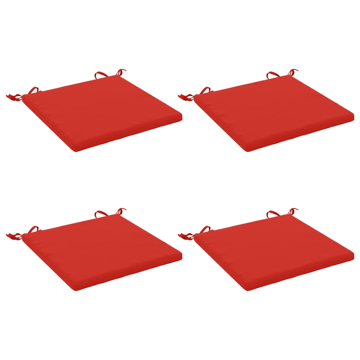 4-Piece Seat Cushions SOEST 4 pcs 100% Polyester Red