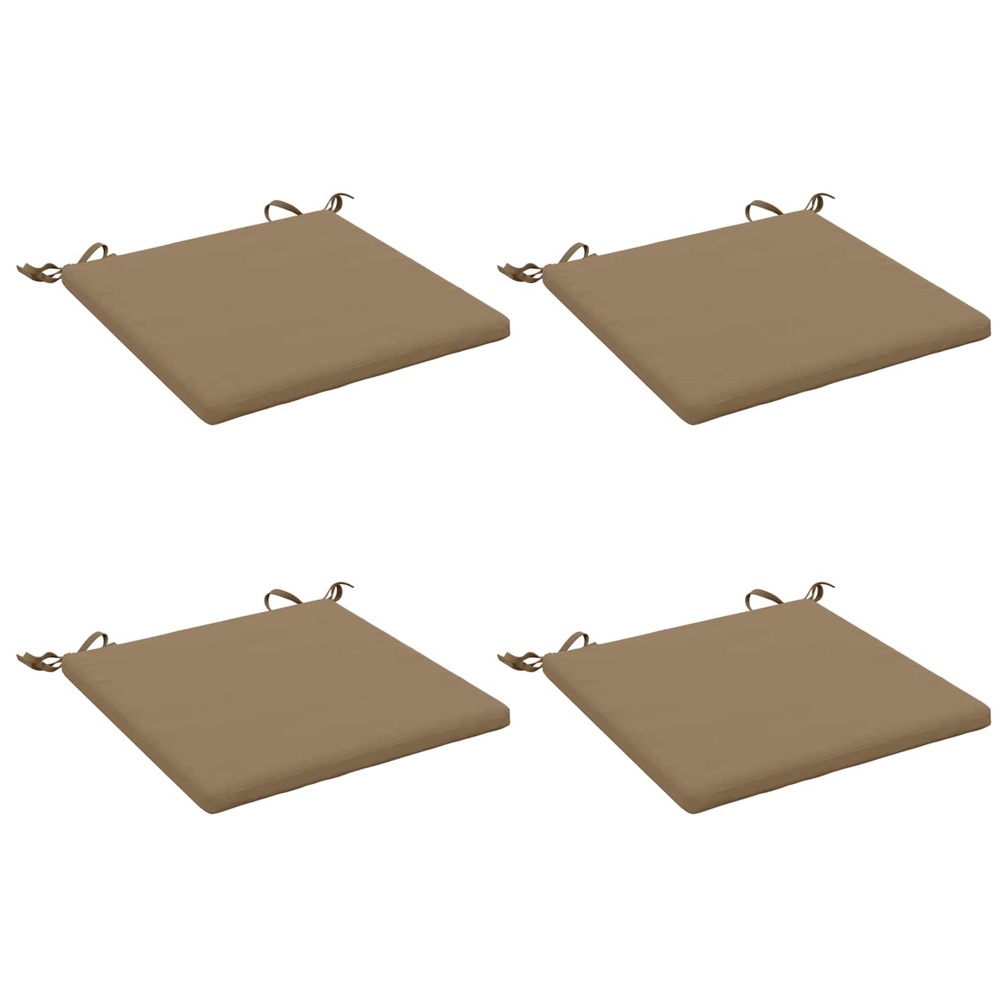 4-Piece Seat Cushions SOEST 4 pcs 100% Polyester Taupe
