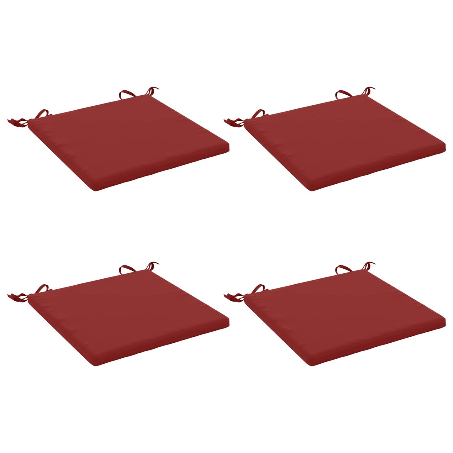 4-Piece Seat Cushions SOEST 4 pcs 100% Polyester Wine Red