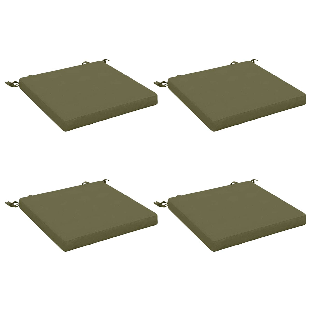 4-Piece Seat Cushions SOEST 4 pcs 100% Polyester Olive Green