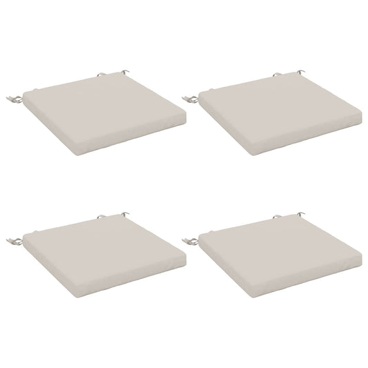 4-Piece Seat Cushions SOEST 4 pcs 100% Polyester White
