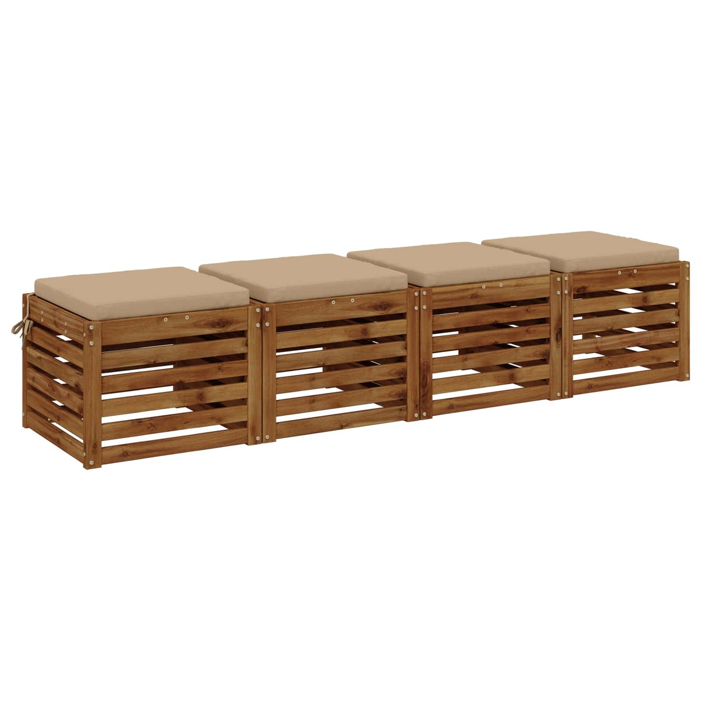4-Piece Seat Cushions SOEST 4 pcs 100% Polyester Sand