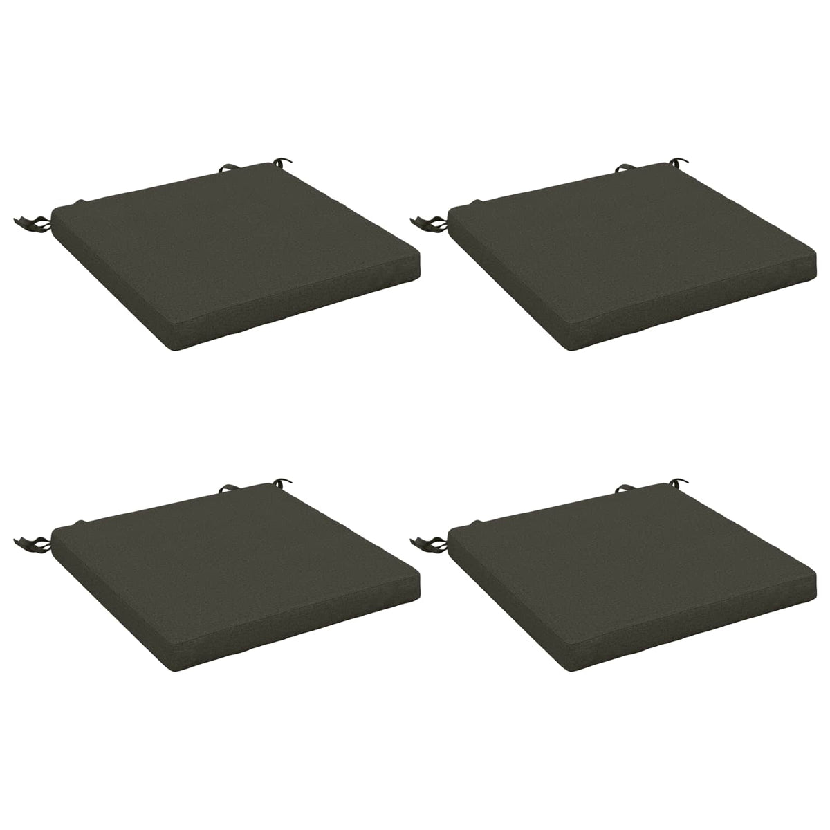 4-Piece Seat Cushions SOEST 4 pcs 100% Polyester Anthracite