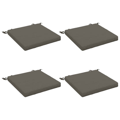 4-Piece Seat Cushions SOEST 4 pcs 100% Polyester Grey