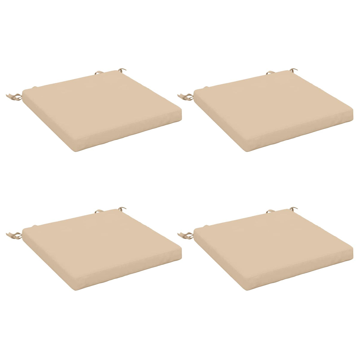 4-Piece Seat Cushions SOEST 4 pcs 100% Polyester Cream